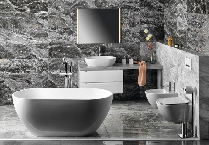POLYSAN REDUTA voľne stojaca vaňa 171x81 cm, pre 2 osoby, liaty mramor 72842 Obrázek - fotka
