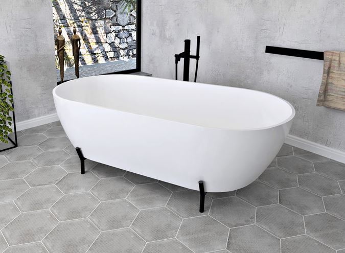 POLYSAN REDUTA voľne stojaca vaňa 171x81 cm, pre 2 osoby, liaty mramor 72842 Obrázek - fotka