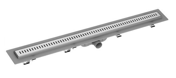 RAVAK ZEBRA sprchový žľab 850 mm, do priestoru, bočný odtok DN 40, rošt, plast/nerez oceľ X01434 Obrázek - Hlavní obrázek