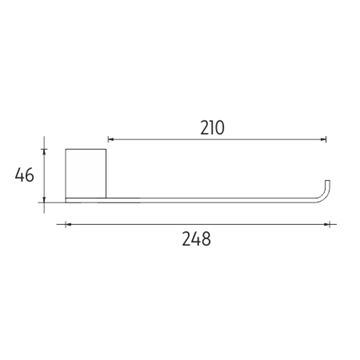 NIMCO KIBO držiak uteráka 248 mm, matná čierna KI-14060G-90 Technický nákres