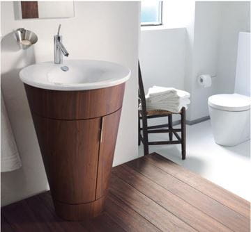 DURAVIT STARCK 1 umývadlo 58 cm, s otvorom pre batériu a prepadom, WonderGliss 04065800001 Obrázek - fotka