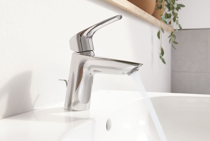 GROHE EUROSMART umývadlová stojanková batéria, s odtokovou súpravou, Water Saving, chróm 23965003 Obrázek - fotka