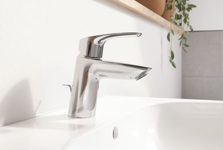 GROHE EUROSMART umývadlová stojanková batéria, s odtokovou súpravou, Water Saving, chróm 23965003 Obrázek - fotka