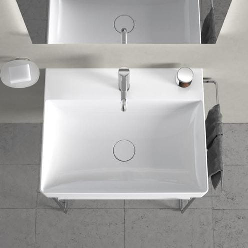 DURAVIT DURASQUARE umývadlo 60 cm, s otvorom pre batériu, bez prepadu 2353600041 Obrázek - fotka