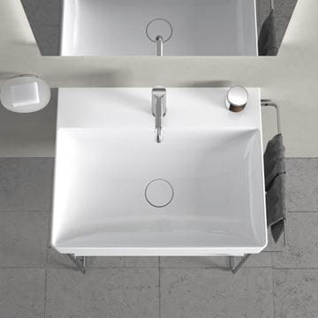 DURAVIT DURASQUARE umývadlo 60 cm, s otvorom pre batériu, bez prepadu 2353600041 Obrázek - fotka