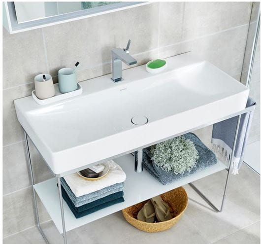 DURAVIT DURASQUARE umývadlo 100 cm, s otvorom pre batériu, bez prepadu 2353100041 Obrázek - fotka
