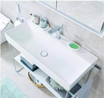 DURAVIT DURASQUARE umývadlo 100 cm, s otvorom pre batériu, bez prepadu 2353100041 Obrázek - fotka