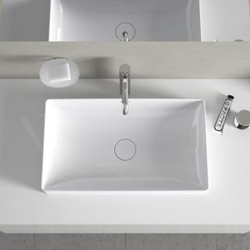 DURAVIT DURASQUARE umývadlo 60 cm, bez prepadu 2355600000 Obrázek - fotka