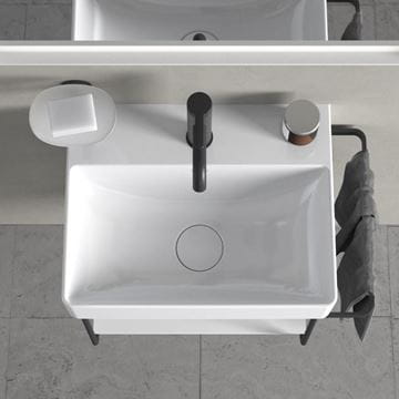 DURAVIT DURASQUARE umývadielko 45 cm, s otvorom pre batérie, bez prepadu 0732450041 Obrázek - fotka