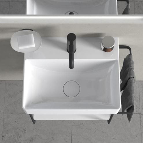 DURAVIT DURASQUARE umývadielko 45 cm, s otvorom pre batérie, bez prepadu 0732450041 Obrázek - fotka
