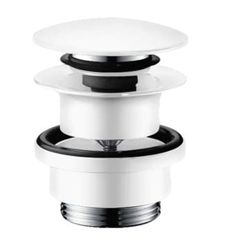 HANSGROHE umývadlový výpust, click-clack, s prepadom, matná biela