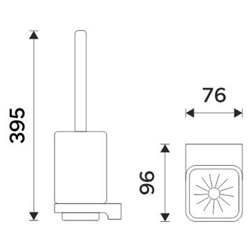 NIMCO MAYA WC kefa, nástenná, sklo, biela MAB 29094CN-HR-05 Technický nákres