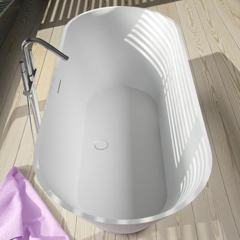 RIHO BARCELONA voľne stojaca vaňa 170x70 cm, pre 2 osoby, liaty mramor B117001105 Obrázek - fotka