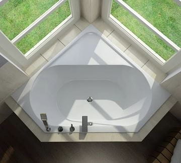 DURAVIT D-CODE rohová vaňa 140x140 cm, pre 2 osoby, bez nožičiek, akrylát 700137000000000 Obrázek - fotka