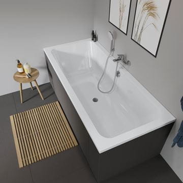 DURAVIT D-CODE vaňa 180x80 cm, pre 2 osoby, bez nožičiek, akrylát 700101000000000 Obrázek - fotka