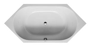DURAVIT D-CODE vaňa 190x90 cm, pre 2 osoby, bez nožičiek, akrylát