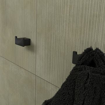 NIMCO KIBO dvojháčik na uteráky, matná čierna KI-14053-90 Obrázek - fotka