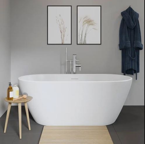 DURAVIT D-NEO voľne stojaca vaňa 160x75 cm, pre 2 osoby, s nožičkami, DuraSolid 700477000000000 Obrázek - fotka