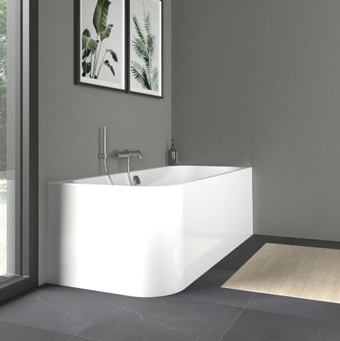 DURAVIT HAPPY D.2 rohová vaňa 180x80 cm, pre 2 osoby, s panelom a nožičkami, akrylát 700317000000000 Obrázek - fotka