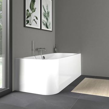 DURAVIT HAPPY D.2 rohová vaňa 180x80 cm, pre 2 osoby, s panelom a nožičkami, akrylát 700317000000000 Obrázek - fotka