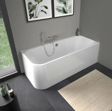 DURAVIT HAPPY D.2 rohová vaňa 180x80 cm, pre 2 osoby, s panelom a nožičkami, akrylát 700317000000000 Obrázek - fotka