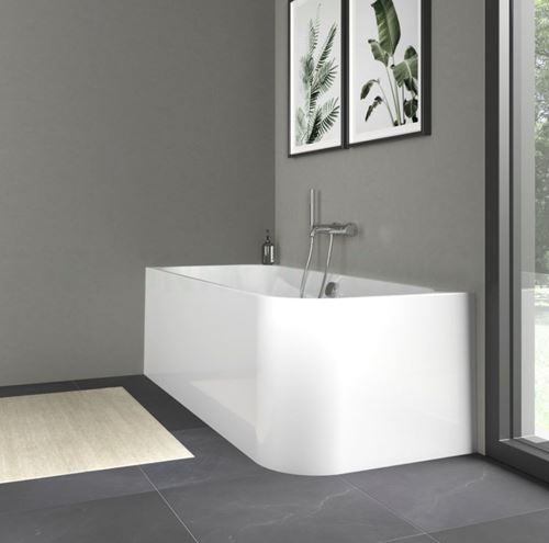 DURAVIT HAPPY D.2 rohová vaňa 180x80 cm, pre 2 osoby, s panelom a nožičkami, akrylát 700316000000000 Obrázek - fotka