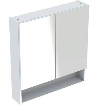 GEBERIT SELNOVA SQUARE zrkadlová skrinka 78,8x85x17,5 cm, drevotrieska, vysoko lesklá biela