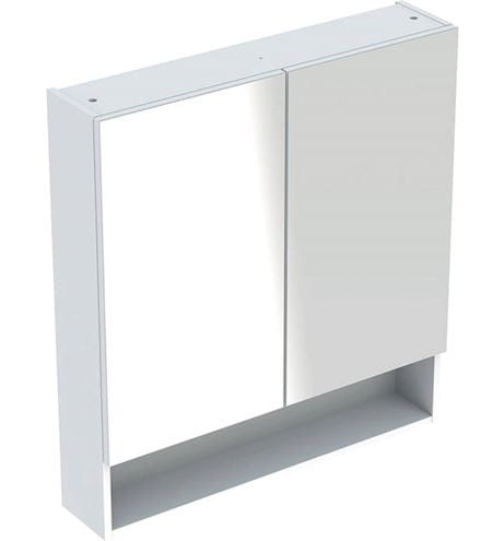 GEBERIT SELNOVA SQUARE zrkadlová skrinka 78,8x85x17,5 cm, drevotrieska, vysoko lesklá biela 501.268.00.1 Obrázek - Hlavní obrázek