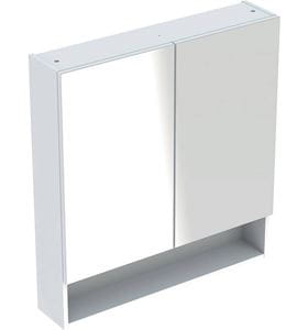 GEBERIT SELNOVA SQUARE zrkadlová skrinka 78,8x85x17,5 cm, drevotrieska, vysoko lesklá biela