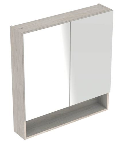GEBERIT SELNOVA SQUARE zrkadlová skrinka 78,8x85x17,5 cm, drevotrieska, svetlý orech hickory 501.271.00.1 Obrázek - Hlavní obrázek