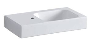 GEBERIT ICON umývadielko 53 cm, s otvorom pre batériu vľavo, bez prepadu, KeraTect