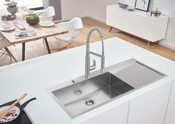 GROHE K7 drezová batéria, s flexi ramienkom a sprškou, supersteel 31379DC0 Obrázek - fotka