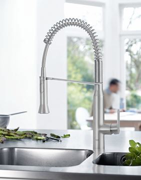 GROHE K7 drezová batéria, s flexi ramienkom a sprškou, supersteel 31379DC0 Obrázek - fotka