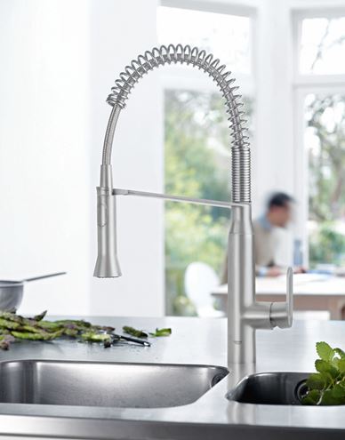 GROHE K7 drezová batéria, s flexi ramienkom a sprškou, supersteel 31379DC0 Obrázek - fotka