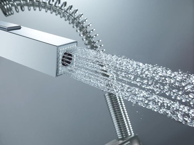 GROHE EUROCUBE drezová batéria, s flexi ramienkom a sprškou, chróm 31395000 Obrázek - fotka