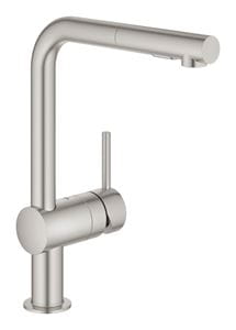 GROHE MINTA drezová batéria, s vyťahovacou sprškou, supersteel