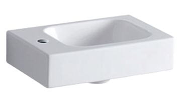 GEBERIT ICON umývadielko 38 cm, s otvorom pre batériu vľavo, bez prepadu