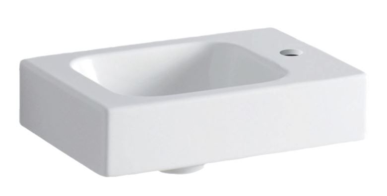 GEBERIT ICON umývadielko 38 cm, s otvorom pre batériu vpravo, bez prepadu 124736000 Obrázek - Hlavní obrázek