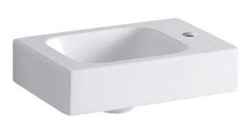 GEBERIT ICON umývadielko 38 cm, s otvorom pre batériu vpravo, bez prepadu