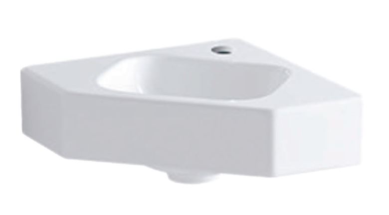 GEBERIT ICON umývadielko rohové 46 cm, s otvorom pre batériu, bez prepadu 124729000 Obrázek - Hlavní obrázek