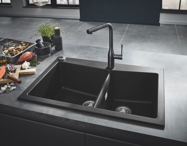 GROHE ESSENCE NEW drezová batéria, brúsený hard graphite 30269AL0 Obrázek - fotka