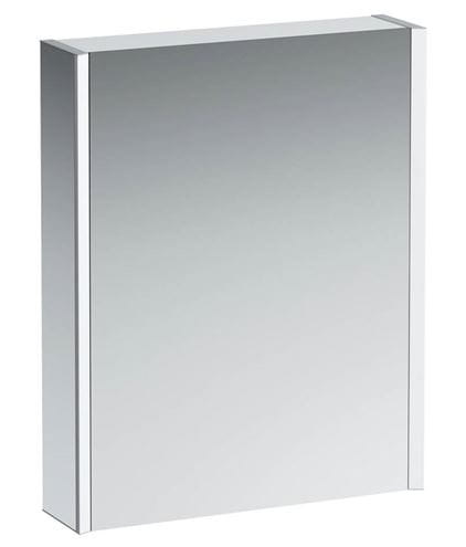 LAUFEN FRAME 25 zrkadlová skrinka 60x75x15 cm, osvetlenie, s vypínačom a el. zásuvkou, pánty vpravo, hliník, zrkadlo H4084529001441 Obrázek - Hlavní obrázek