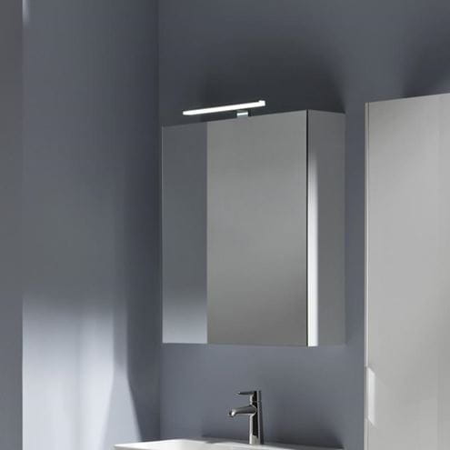 LAUFEN BASE zrkadlová skrinka 60x70x18,5 cm, osvetlenie, s vypínačom a el. zásuvkou, pánty vľavo, MDF, matná biela H4027511102601 Obrázek - fotka