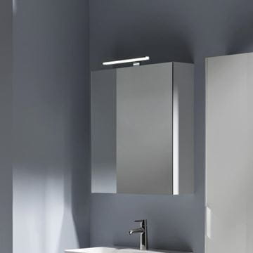 LAUFEN BASE zrkadlová skrinka 60x70x18,5 cm, osvetlenie, s vypínačom a el. zásuvkou, pánty vľavo, MDF, matná biela H4027511102601 Obrázek - fotka