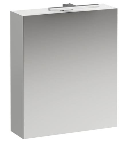 LAUFEN BASE zrkadlová skrinka 60x70x18,5 cm, osvetlenie, s vypínačom a el. zásuvkou, pánty vpravo, MDF, lesklá biela H4027521102611 Obrázek - Hlavní obrázek