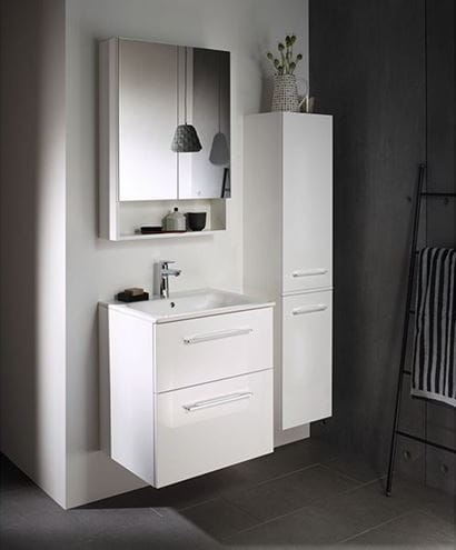 GEBERIT SELNOVA SQUARE zrkadlová skrinka 78,8x85x17,5 cm, drevotrieska, vysoko lesklá biela 501.268.00.1 Obrázek - fotka