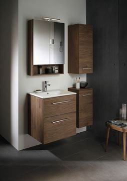 GEBERIT SELNOVA SQUARE zrkadlová skrinka 58,8x85x17,5 cm, drevotrieska, orech hickory 501.266.00.1 Obrázek - fotka