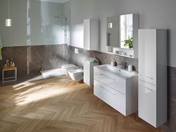 GEBERIT SELNOVA SQUARE zrkadlová skrinka 58,8x85x17,5 cm, drevotrieska, vysoko lesklá biela 501.264.00.1 Obrázek - fotka