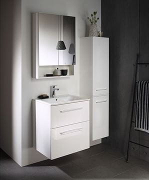 GEBERIT SELNOVA SQUARE zrkadlová skrinka 58,8x85x17,5 cm, drevotrieska, vysoko lesklá biela 501.264.00.1 Obrázek - fotka