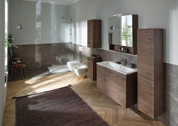 GEBERIT SELNOVA SQUARE zrkadlová skrinka 78,8x85x17,5 cm, drevotrieska, orech hickory 501.270.00.1 Obrázek - fotka